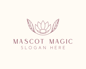 Minimalist Ornamental Flower  logo design