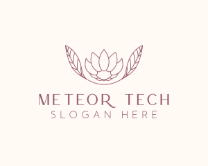 Minimalist Ornamental Flower  logo design