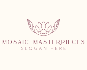 Minimalist Ornamental Flower  logo design