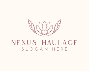 Minimalist Ornamental Flower  logo design