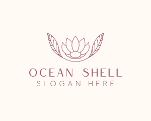 Minimalist Ornamental Flower  logo design