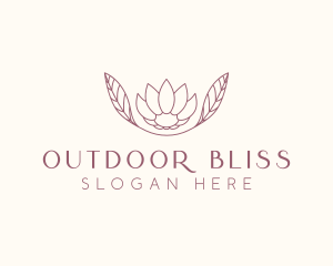 Minimalist Ornamental Flower  logo design