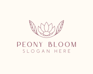 Minimalist Ornamental Flower  logo design