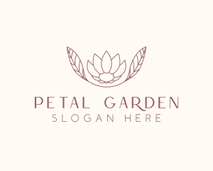 Minimalist Ornamental Flower  logo design