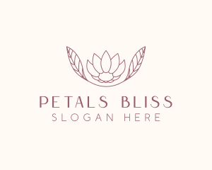 Minimalist Ornamental Flower  logo design