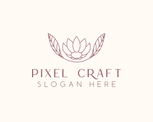 Minimalist Ornamental Flower  logo design