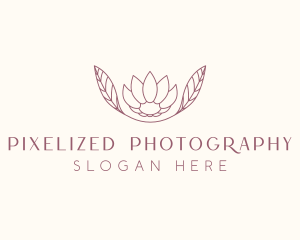 Minimalist Ornamental Flower  logo design