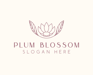 Minimalist Ornamental Flower  logo design