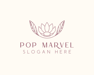 Minimalist Ornamental Flower  logo design