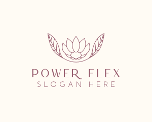 Minimalist Ornamental Flower  logo design