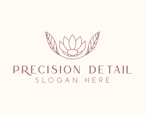 Minimalist Ornamental Flower  logo design