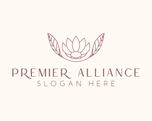 Minimalist Ornamental Flower  logo design