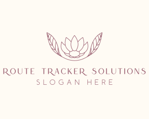 Minimalist Ornamental Flower  logo design