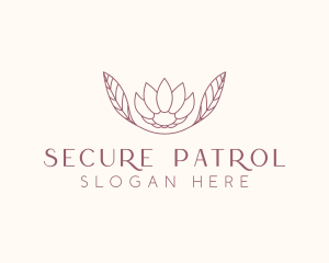 Minimalist Ornamental Flower  logo design