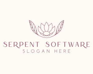 Minimalist Ornamental Flower  logo design