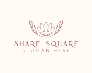 Minimalist Ornamental Flower  logo design