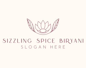 Minimalist Ornamental Flower  logo design