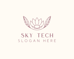 Minimalist Ornamental Flower  logo design