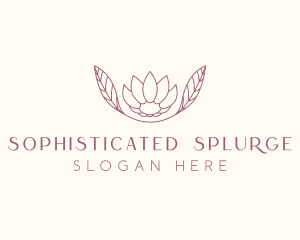 Minimalist Ornamental Flower  logo design