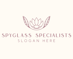 Minimalist Ornamental Flower  logo design