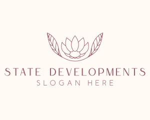 Minimalist Ornamental Flower  logo design