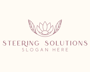 Minimalist Ornamental Flower  logo design