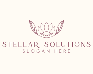 Minimalist Ornamental Flower  logo design