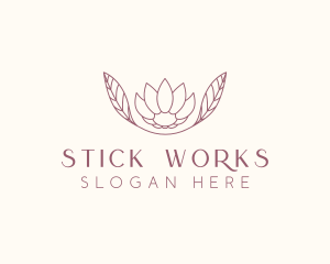 Minimalist Ornamental Flower  logo design