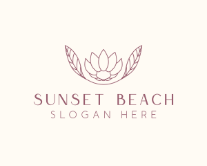 Minimalist Ornamental Flower  logo design