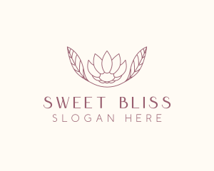 Minimalist Ornamental Flower  logo design