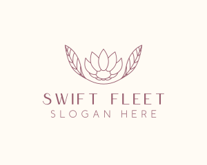 Minimalist Ornamental Flower  logo design