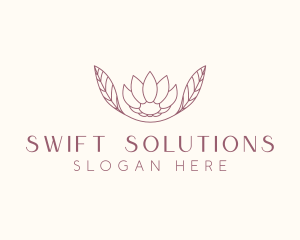 Minimalist Ornamental Flower  logo design