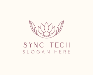 Minimalist Ornamental Flower  logo design