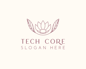 Minimalist Ornamental Flower  logo design