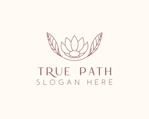 Minimalist Ornamental Flower  logo design