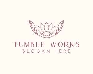 Minimalist Ornamental Flower  logo design