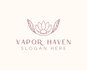 Minimalist Ornamental Flower  logo design