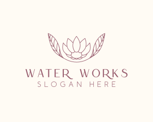 Minimalist Ornamental Flower  logo design