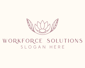 Minimalist Ornamental Flower  logo design