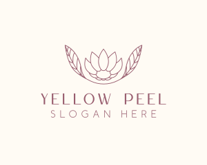 Minimalist Ornamental Flower  logo design