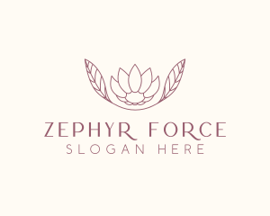 Minimalist Ornamental Flower  logo design