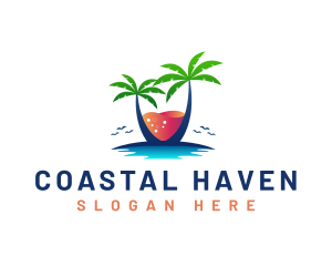 Palm Tree Island Drink logo