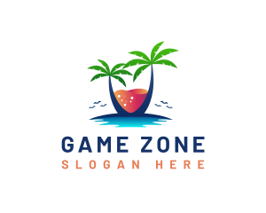 Palm Tree Island Drink logo