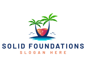 Palm Tree Island Drink logo