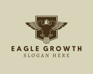 Eagle Wings Shield logo design