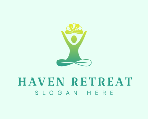 Natural Leaf Yoga logo design