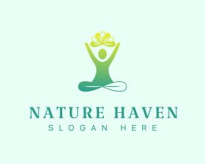 Natural Leaf Yoga logo design