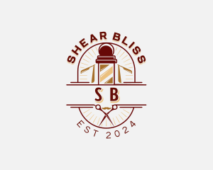 Barber Haircut Grooming logo design