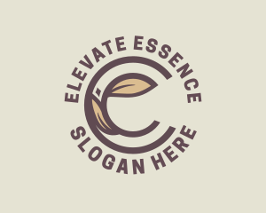 Elegant Leaf Letter C logo