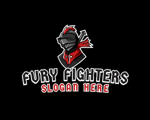 Knight Warrior Fighter logo design